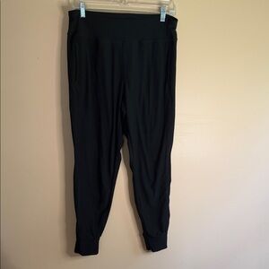 Black Women's Jogger Pants with Elastic Cuffs